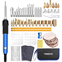 YISSVIC 60pcs Pirograbador de Madera Soldador Electrico Estaño 60W 220-240V Pirograbador Profesional para Madera-Cuero…